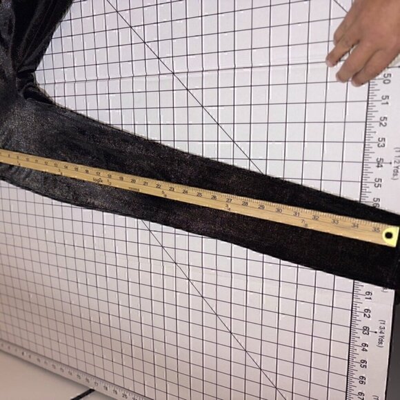 Spanx Velvet Leggings Black Gold Metallic Shine Shimmer High Rise Stretch 20188R - Picture 9 of 13